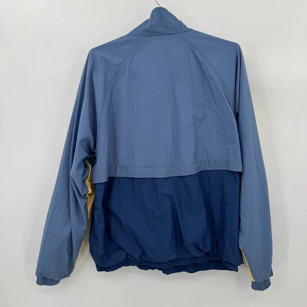 Lands’ End Vintage 90s Y2K Men’s Windbreaker in Blue & Yellow Colorblock Large